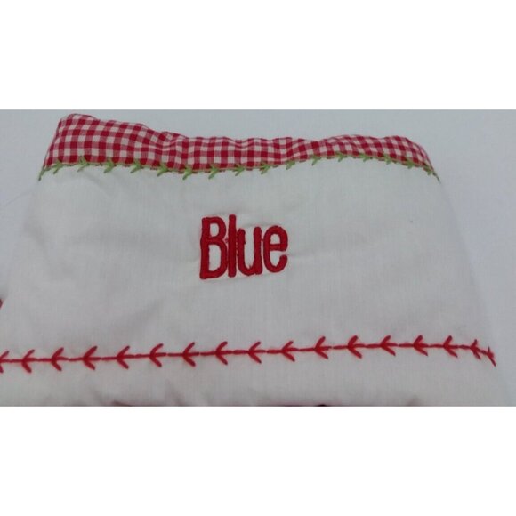 Pottery Barn Kids Blue Dog with Antlers Quilted Christmas Stocking Monogrammed - Picture 2 of 8